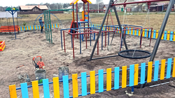 Новая детская игровая площадка появилась в селе Луговка Грайворонского округа