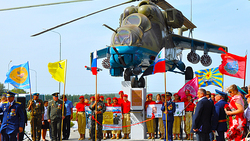 Грайворонцы открыли памятник вертолёту МИ-24В