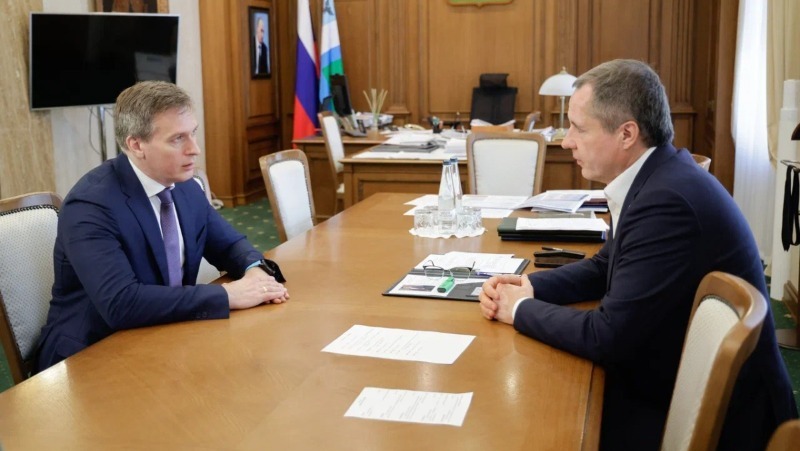 Вячеслав Гладков встретился с гендиректором «Почты России» Михаилом Волковым
