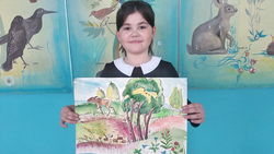 Работа грайворонской школьницы завоевала первое место в конкурсе экологических рисунков
