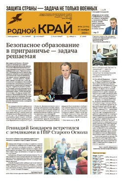 Газета «Родной край» от 21 ноября 2024 года